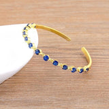 Nidin Light Shine Zircon Bangle for Women Wedding Christmas Party Gift