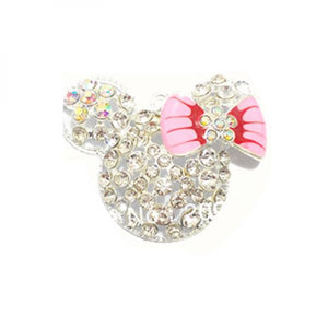 10pcs Silvery Minnie Head Pendants for Chunky Necklace Making
