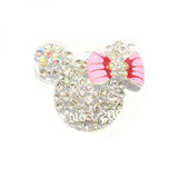 10pcs Silvery Minnie Head Pendants for Chunky Necklace Making