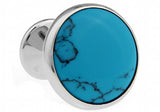 Round Natual Stone Copper Cufflinks Wholesale&retail