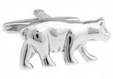 iGame Bear Cuff Links Silver Novelty Animal