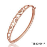 Silver Red Rope Bangle Bracelet Women Gift TSB22826
