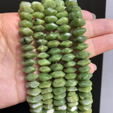 Faceted Green Jade Stone Beads for Jewelry Making