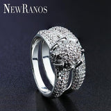 Couple Engagement CZ Ring Sets Wedding Jewelry R010GY1322