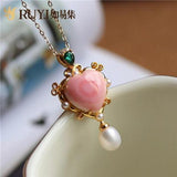 Small Heart Necklace Shell Pendant Female Temperament