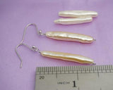 Toothpick Freshwater Pearl Earrings S925 Sterling Silver Dangle Earring