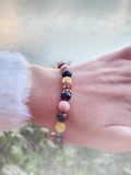 Scorpio Women Bracelet Rhodonite, Coral Stone, Opal Stone, Citrine,Amethyst