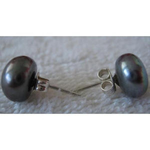 9-10mm Freshwater Pearl Stud Earrings - Fine Silver Jewelry