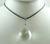 Turquoise Quartz Crystal Dandelion Seed Glass Pendant for Jewelry Making