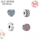 925 Sterling Silver Sparkling Clip Charm for Bracelet Making