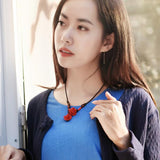 Exotic Lapis Choker Necklace - Chinese Wind Vintage Jewelry