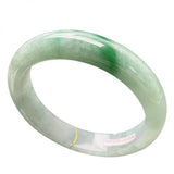 Zheru Natural Burmese Jade Light 54-62mm Bracelet Princess Jewelry