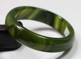 Rare Natural Dark Green Jadeite Stone Bracelet Bangle