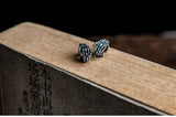 Vintage 925 Silver Ghost Skull Hand Earrings