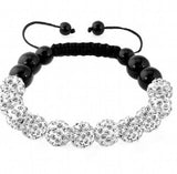 Colorful Micro Pave Disco Bead Bracelet for Women Men