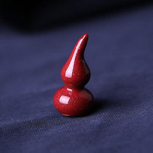 5A Natural Cinnabar Calabash Gourd Zinnober Vermilion Single Bead