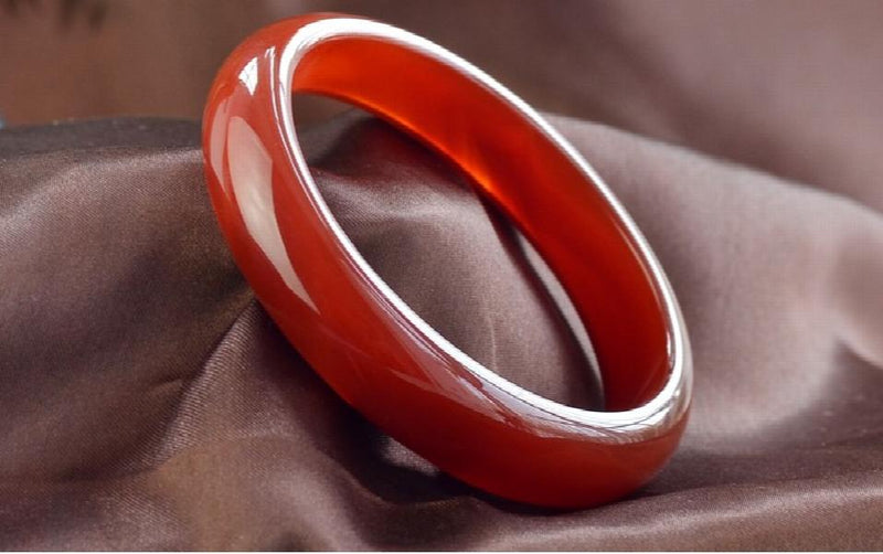 Red Agate Bracelet Natural Jade Jade Bracelet 68MM Ice Seeded Jade Pith