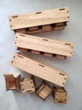 Wooden Jewelry Box, 4-Drawer Organizer, Beads Storage Container