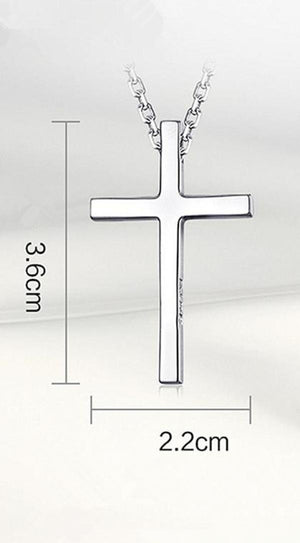 Silver 925 Cross Pendant Necklace for Men Women