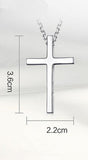 Silver 925 Cross Pendant Necklace for Men Women