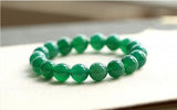 Green Agate Bead Bracelet for Couples