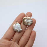 2pcs Freshwater Pearl Pendants DIY Necklace Earrings