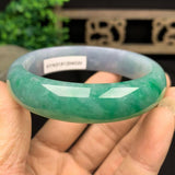 Zheru Burmese Emerald Green Two-Tone Bracelet for Mother and Girlfriend