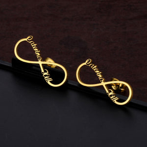 Custom Stainless Steel Name Earrings for Women