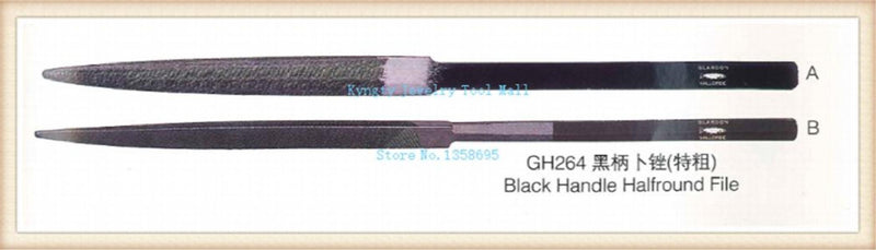 2pcs Handle Halfround Files Engraving Tool Type Metal Files Craft Jewelry Tool