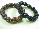 Tibet Gothic Skull Beads Bracelets 2 Pcs Bargain Lot