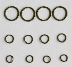 500PCS Antique Bronze Jump Rings 4-16MM 18 Gauge 40g