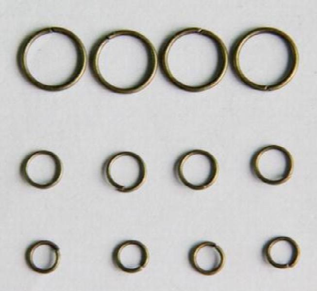 500PCS Antique Bronze Jump Rings 4-16MM 18 Gauge 40g