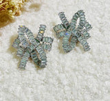 Bow Crystal Diamond Zircon Earrings