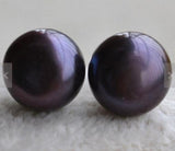 10mm Freshwater Pearl Stud Earring, S925 Silver Jewelry for Wedding