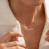 Personalized Stainless Steel Name Necklace - Gold Plated