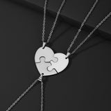 Stainless Steel Heart Pendant Necklace for Family