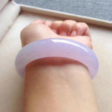 Zheru Jewelry Natural Myanmar Jadeite Light Purple Bracelet