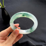 Zheru Jewelry Natural Myanmar Jade 54-64mm Ice Light Bracelet