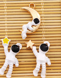 30pcs Cartoon 3D Astronaut Metal Charm Pendant DIY Jewelry Making