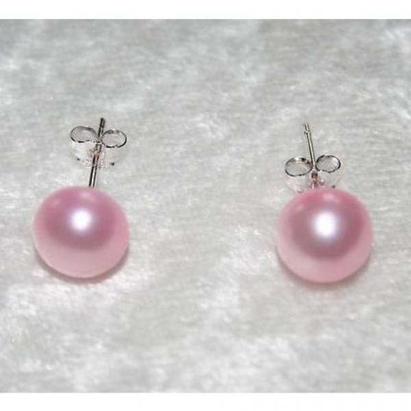Arrival Favorite Pearl Pink 8MM Freshwater Pearl Stud Earrings