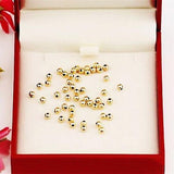 18K Yellow Gold Beads Pendant for Women 3mm & 4mm