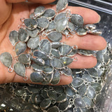 Faceted Natural Stone Charms Opal Amethysts Labradorite Pendants 10x17mm