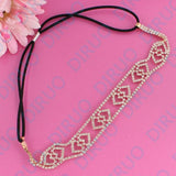 Crystal Rhinestone Heart Hair Elastic Hairband Headwear