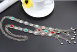 Vintage Pine Stone Necklace with Long Ornaments