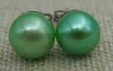 Light Green Freshwater Pearl Stud Earring for Women
