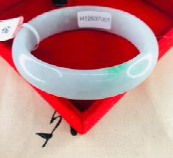 Natural Jadeite Bracelet Light Green Bicolor 52-61mm Female Jade Gift