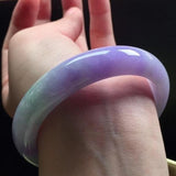Burmese Jadeite Light Purple Bracelet 54-62mm Princess Jewelry Gift