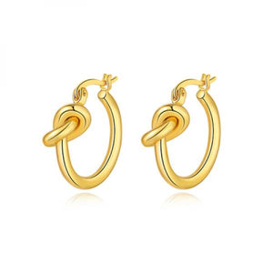 18K Silver Hoop Earrings for Women