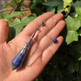 Natural Lapis Lazuli Pendulum Divination Pendant Crystal Reiki Healing Stone