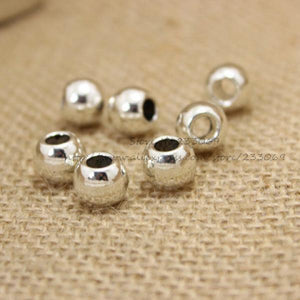 (40 pieces/lot) 8*10mm Metal Big Hole Beads Findings Fit Bracelets